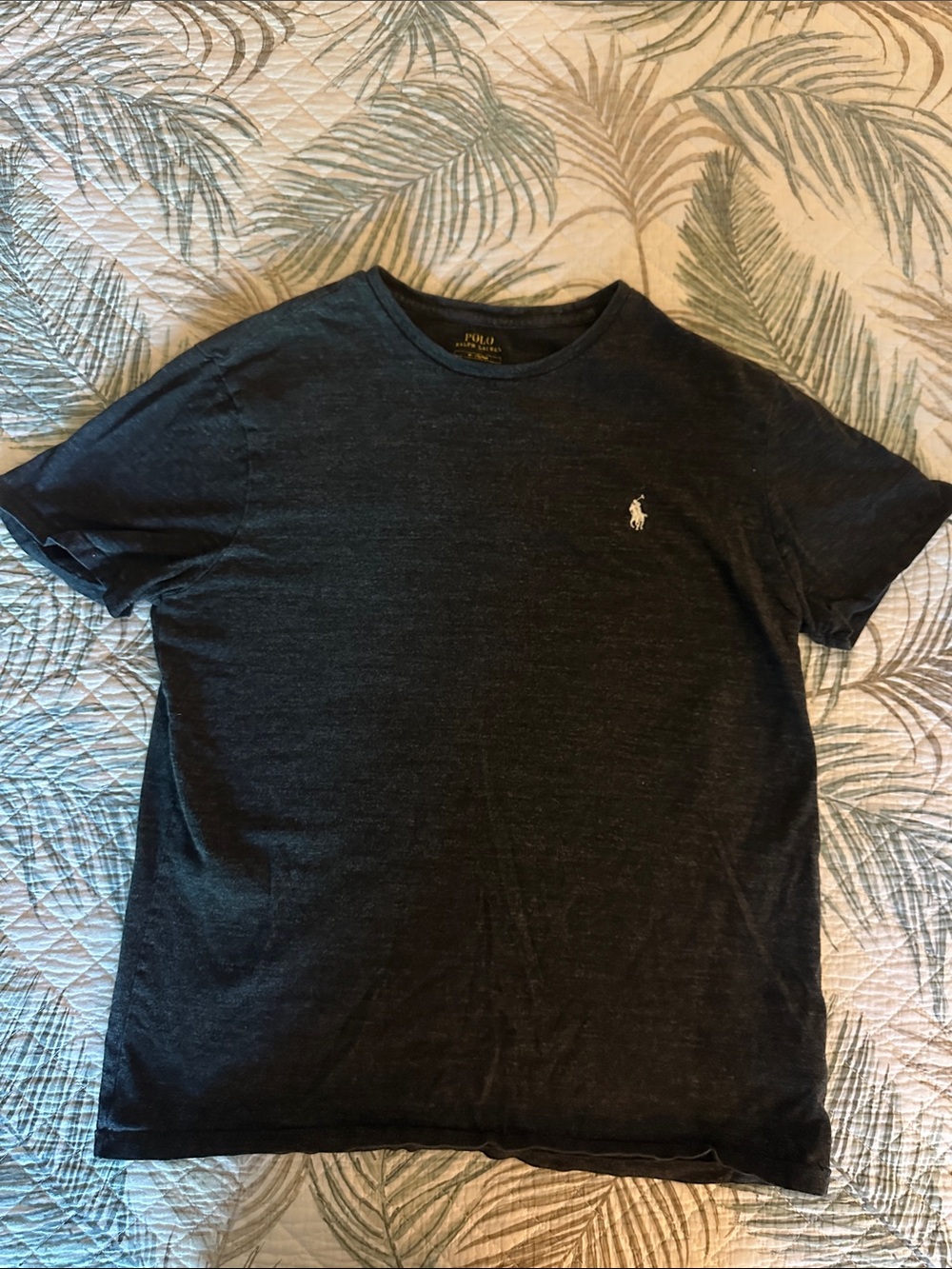 Polo by Ralph Lauren Men’s Heather Charcoal Crew Neck T-Shirt